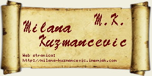 Milana Kuzmančević vizit kartica